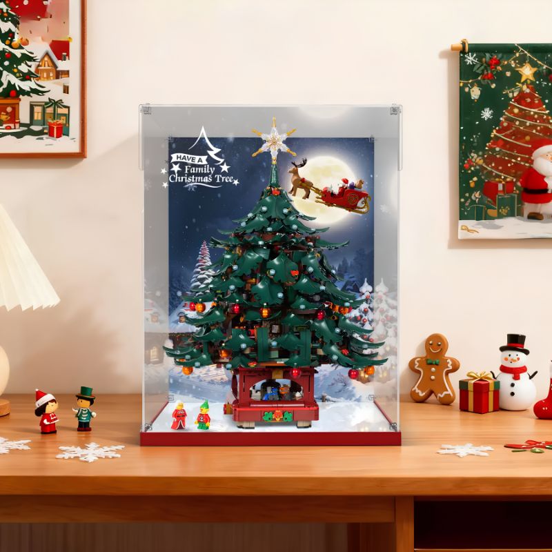 Family Christmas Tree Building Block Display Box