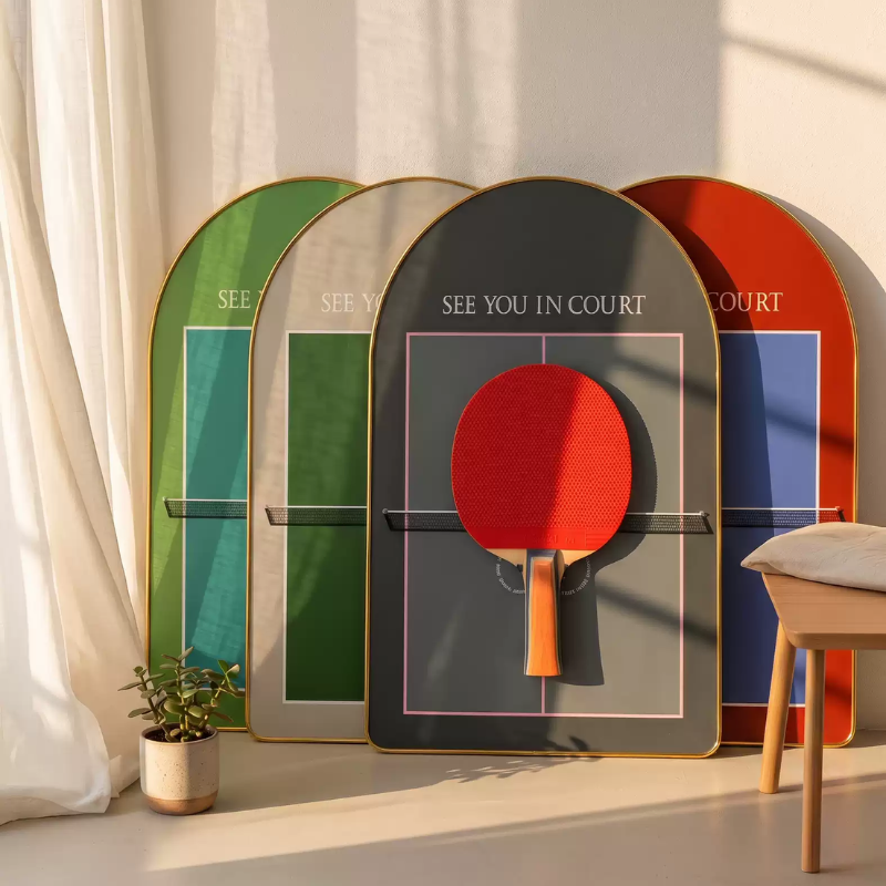 Custom Table Tennis Racket Display Frame - Decorative Wall Mount for Sports Lovers