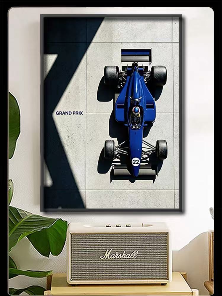 [Flat 2D Art Display] Minimalist Aluminum Glass Art Frame – Modern Gallery-Style Wall Decor