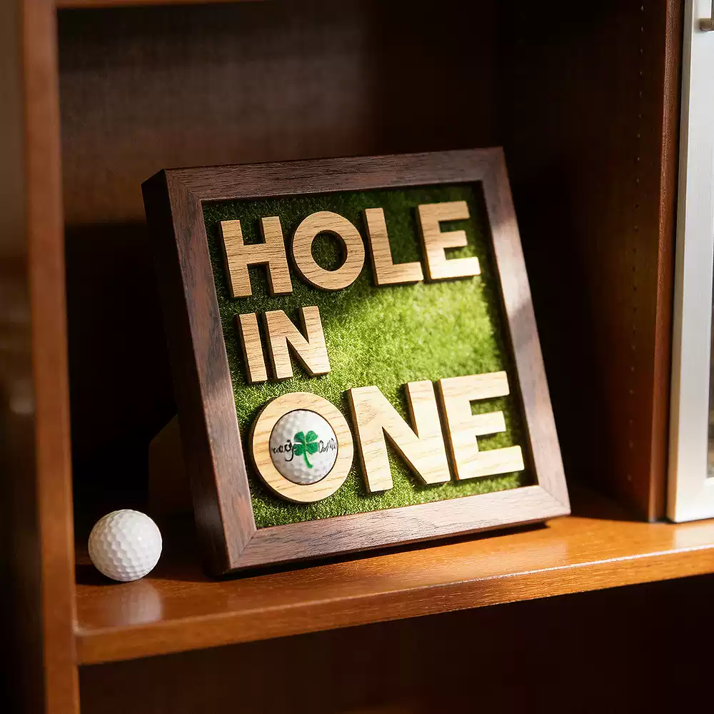 Hole-in-One Golf Ball 3D Display Frame – Golf Achievement Keepsake & Wall Decor