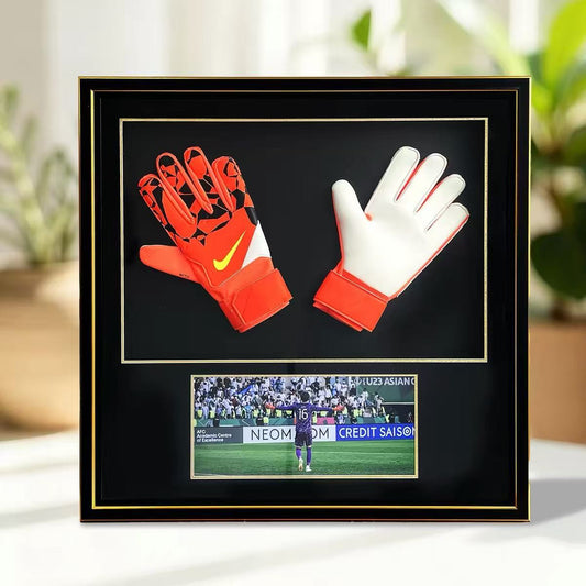 Custom Goalkeeper Glove Shadow Box – Personalized Soccer Glove Display Frame with Photo