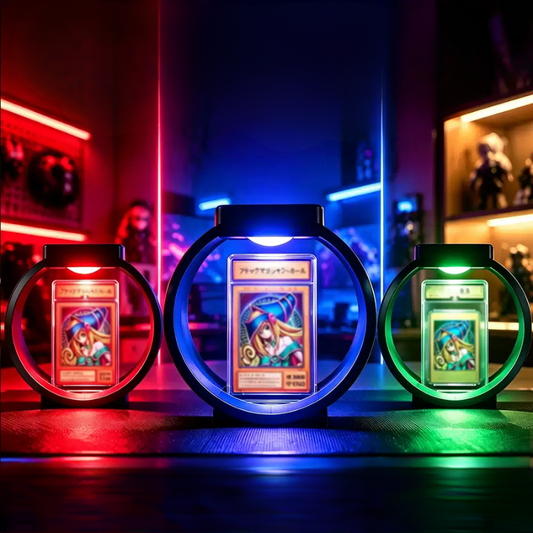 PSA Graded Card Display Stand with 4-Color LED Lights – Pokémon, Yu-Gi-Oh! & Sports Cards