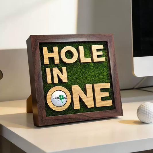 Hole-in-One Golf Ball 3D Display Frame – Golf Achievement Keepsake & Wall Decor