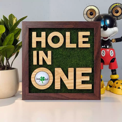 Hole-in-One Golf Ball 3D Display Frame – Golf Achievement Keepsake & Wall Decor